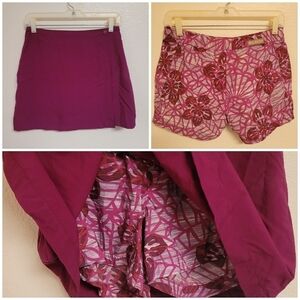 Columbia Purple Floral board Shorts with Wrap Skirt